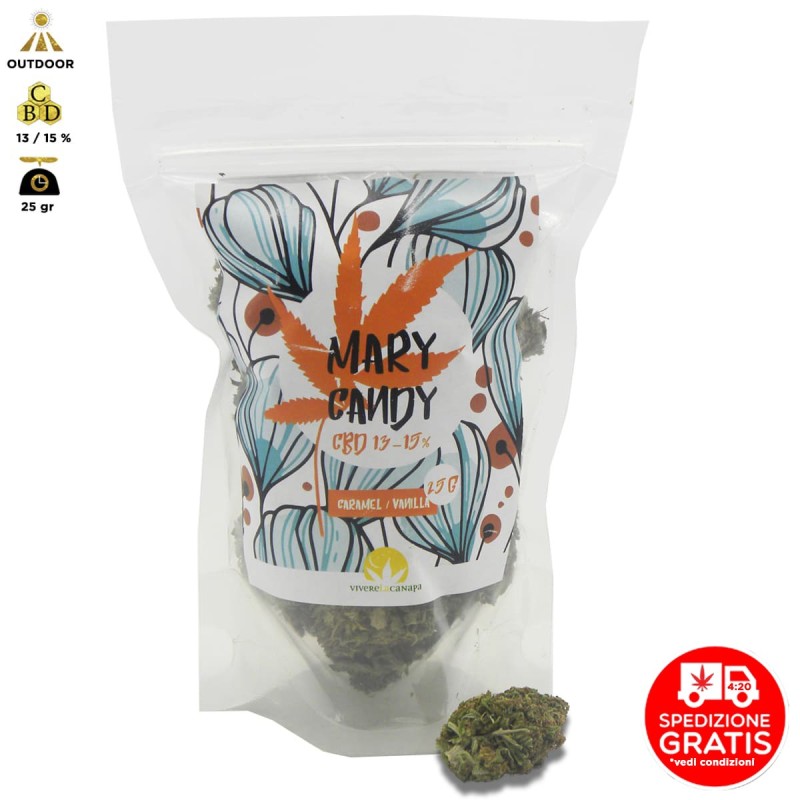 MARY CANDY CANNABIS LIGHT OUTDOOR - BUSTINA DA 25gr PREMIUM QUALITY