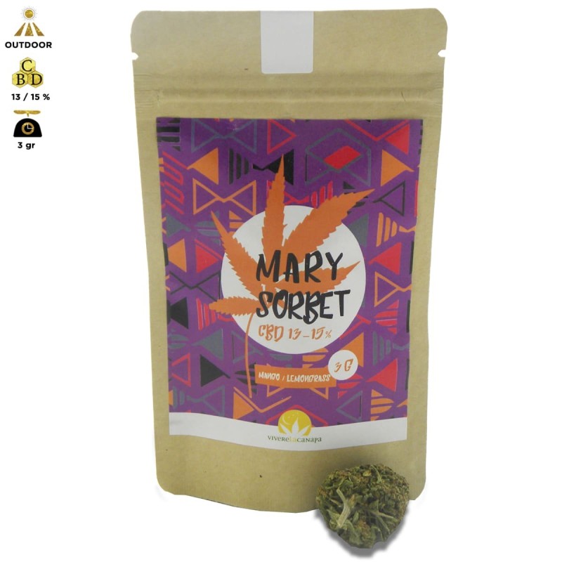 MARY SORBET CANNABIS LIGHT OUTDOOR - BUSTINA DA 3gr PREMIUM QUALITY