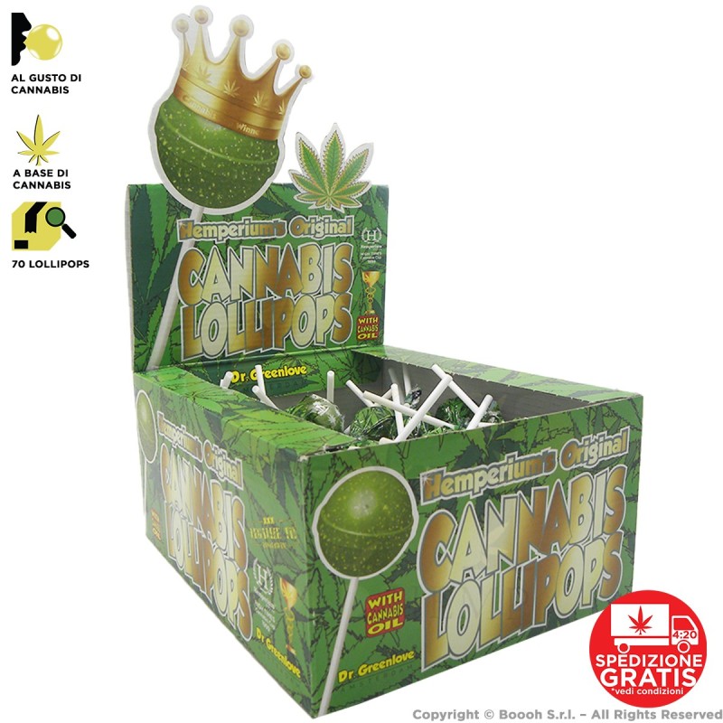 CANNABIS LOLLIPOPS HEMPORIUM'S ORIGINAL THE KING (NO THC) by DR GREENLOVE - EXPO DA 70 CHUPA