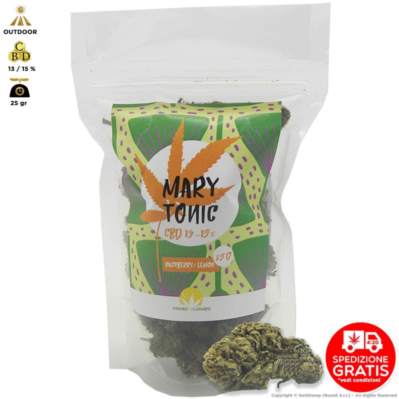 MARY TONIC CANNABIS LIGHT OUTDOOR - BUSTINA DA 25gr PREMIUM QUALITY