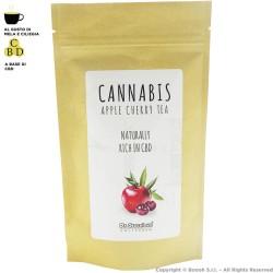 CANNABIS APPLE CHERRY TEA (NO THC) by DR GREENLOVE - BUSTINA 40gr DI INFUSO ALLA ERBE RICCO IN CBD