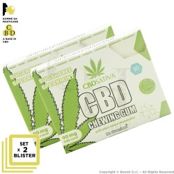 KIT ASSAGGIO CANNABIS CBD CHEWINGUM (NO THC) by DR GREENLOVE - SET DA 2 BLISTER