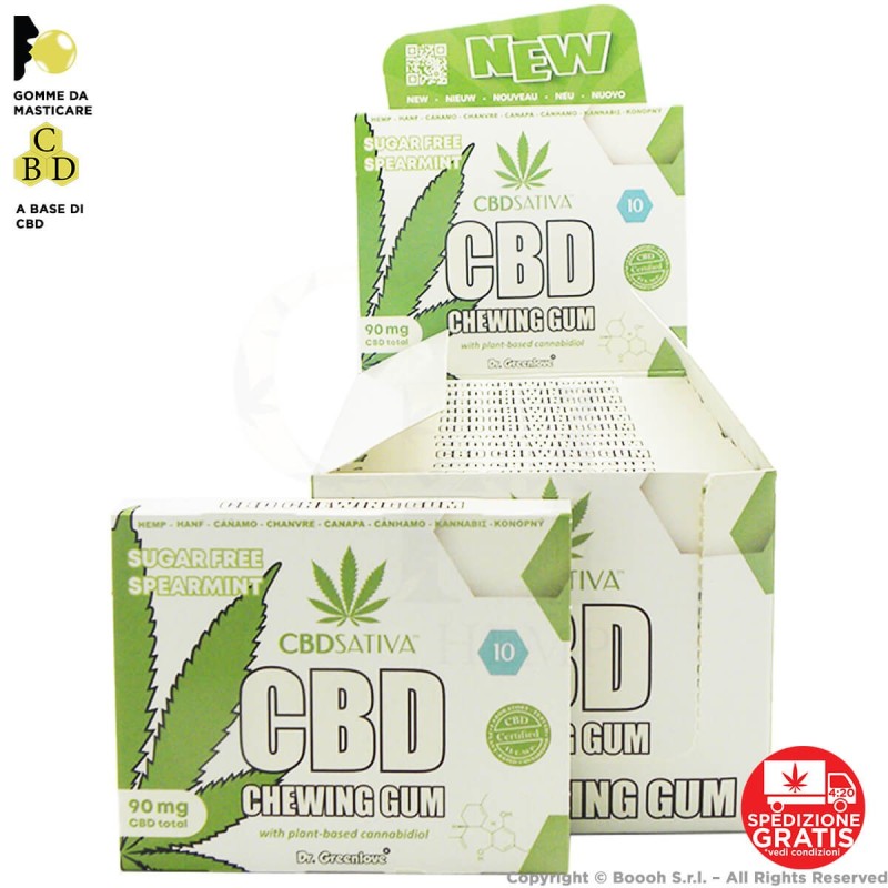 CANNABIS CBD CHEWINGUM (NO THC) by DR GREENLOVE - EXPO DA 12 BLISTER