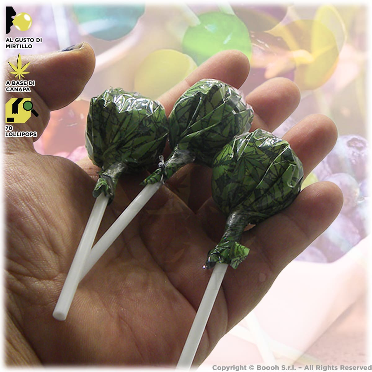 lollipops con cannabis e gomma da masticare al suo interno del dr greenlove